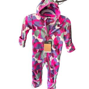 The North Face Infant Bodysuit Glacier One Piece Size 18-24m Pink Green Blue